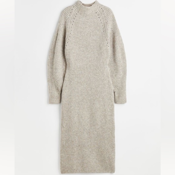 H&M Dresses Hm Rib Knit Sweater Dress Poshmark